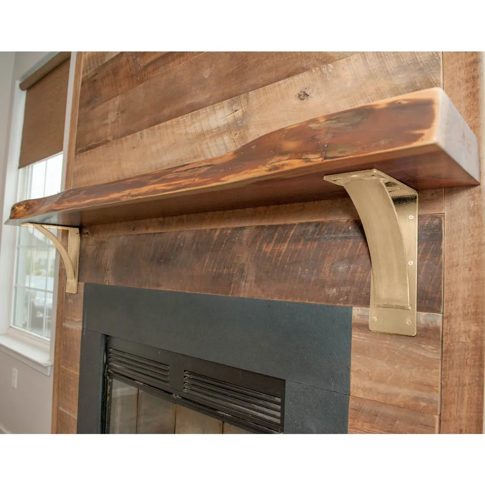 Arched Mist Bronze Steel Mantel Bracket