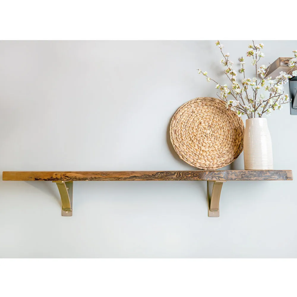 Arched Mist Bronze Steel Mantel Bracket