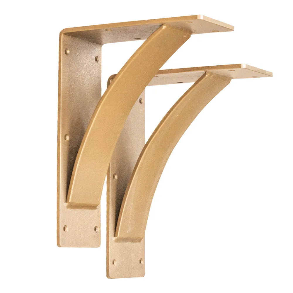 Arched Mist Bronze Steel Mantel Bracket