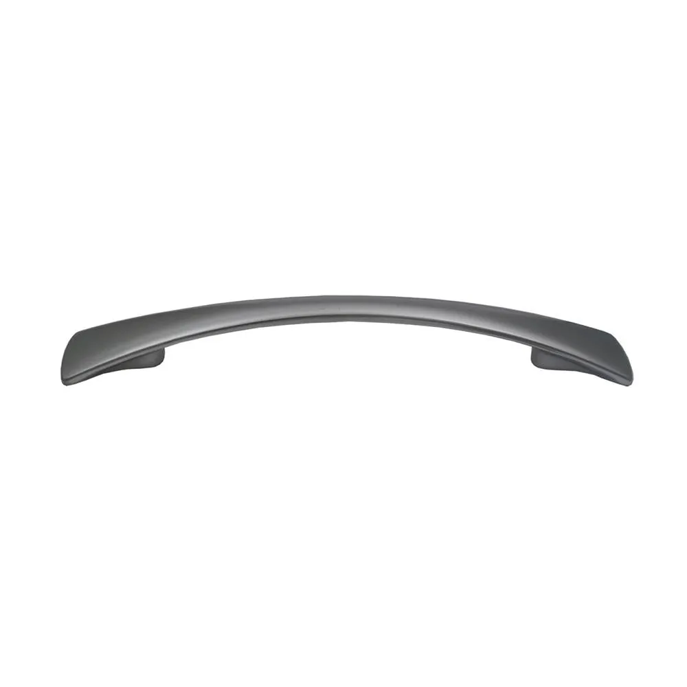 Arched pull handle made of solid brass.