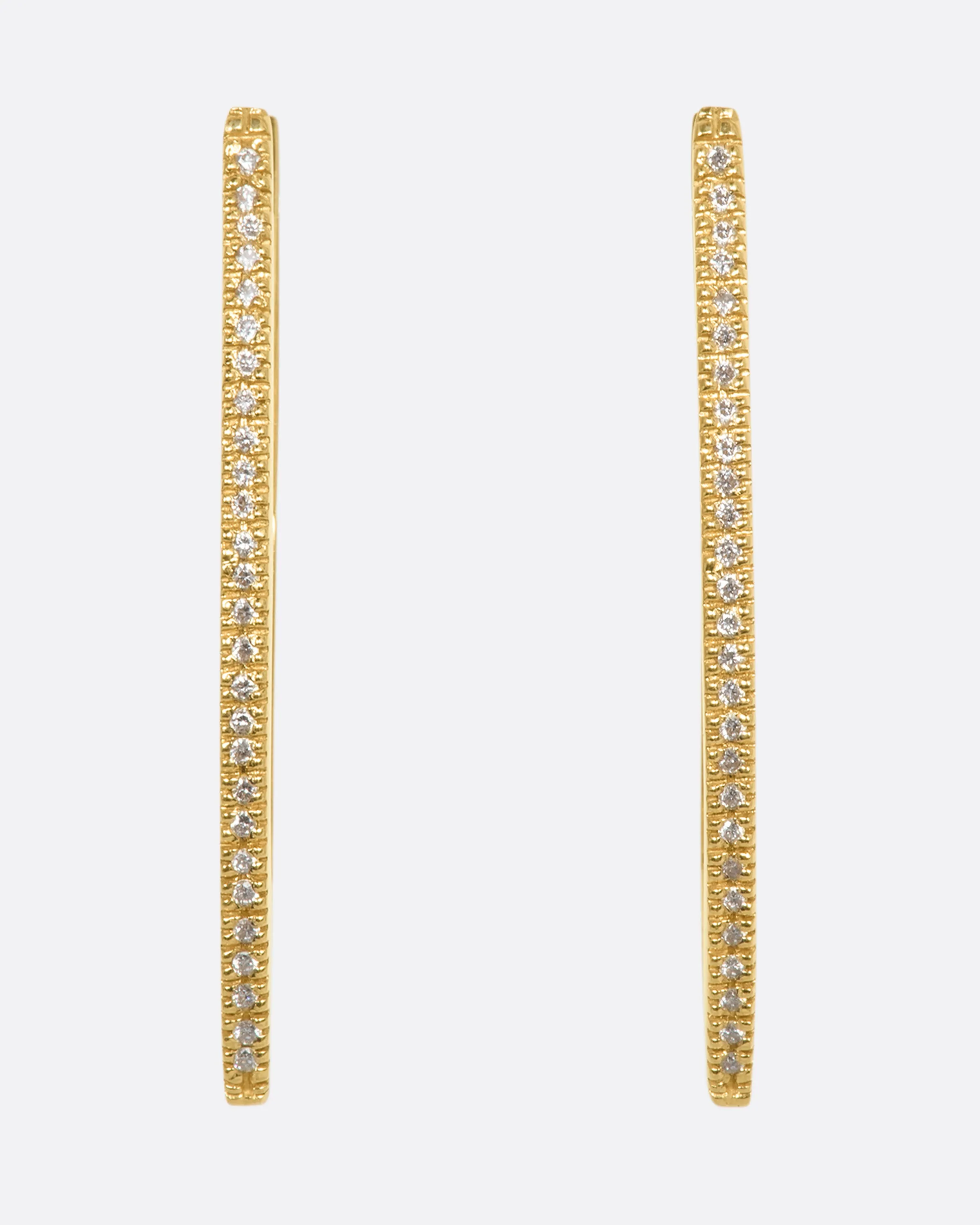 Arched Rectangle Hoop Earrings