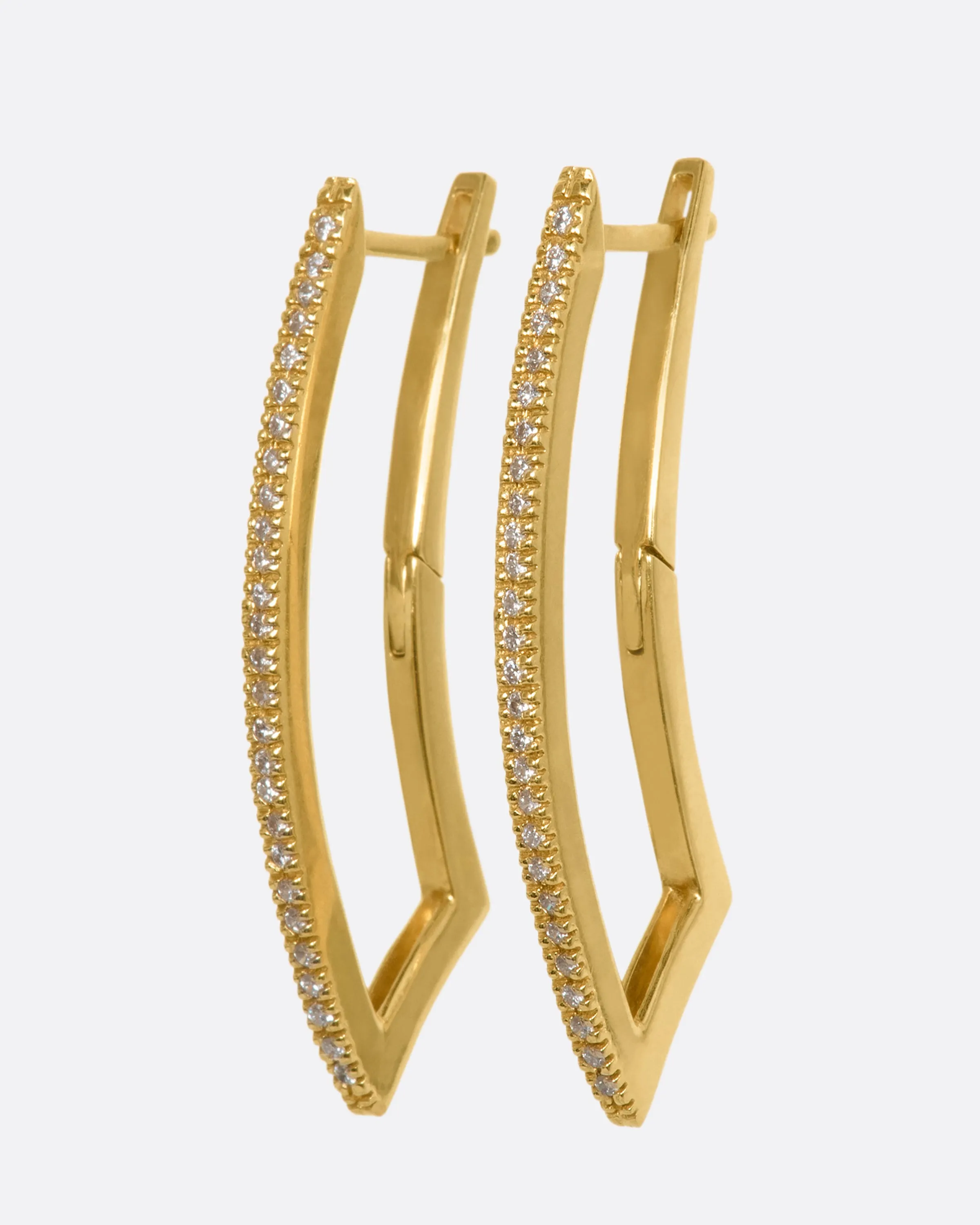 Arched Rectangle Hoop Earrings