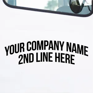 Arched Two Line Decal, 2 Pack
