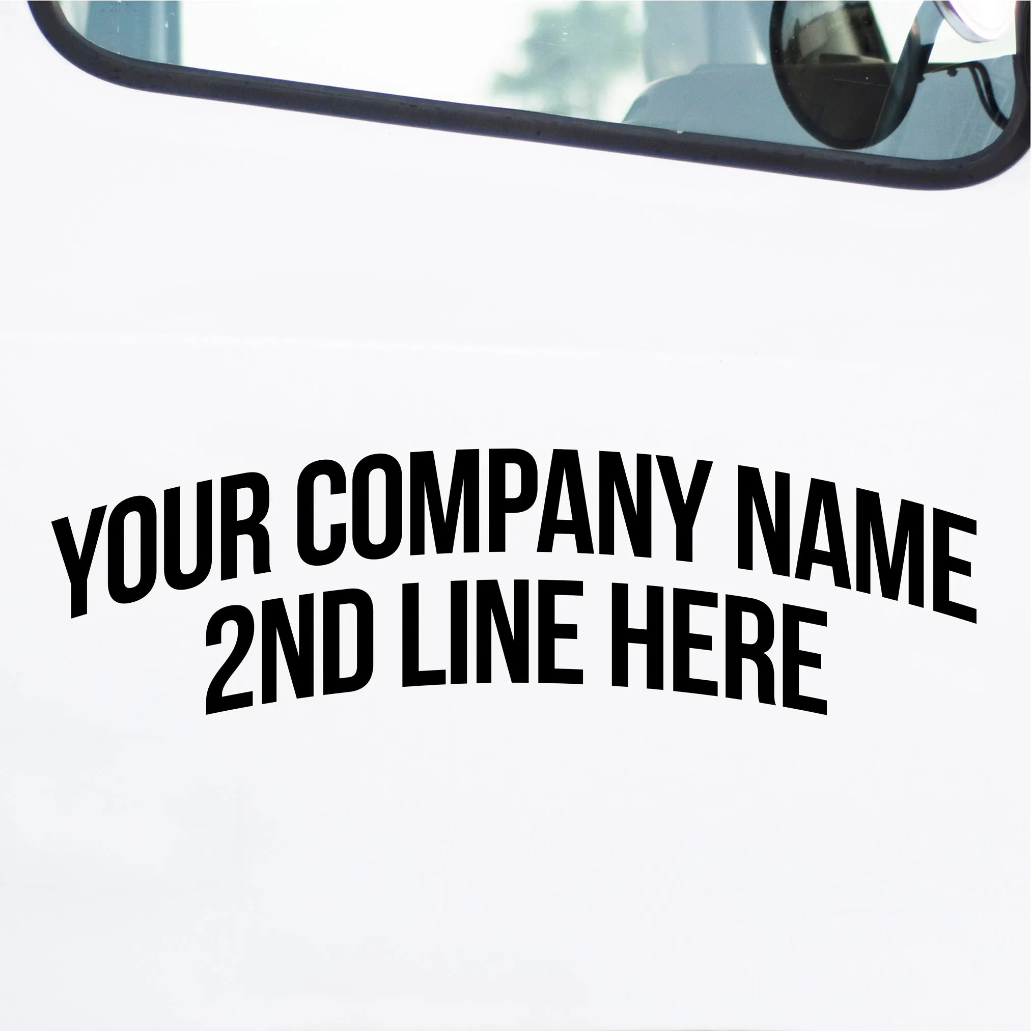 Arched Two Line Decal, 2 Pack