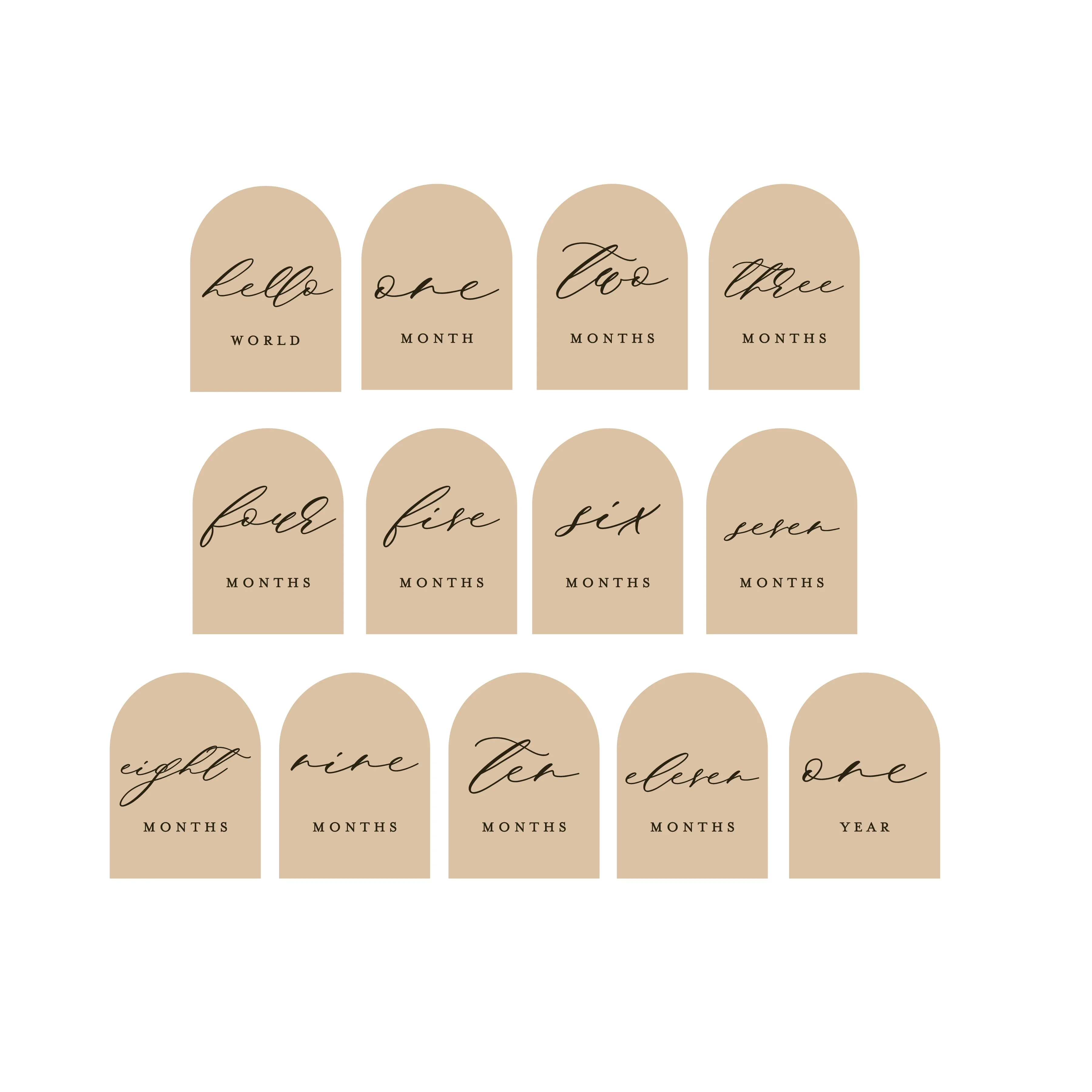 Arched Wood Milestone Plaques