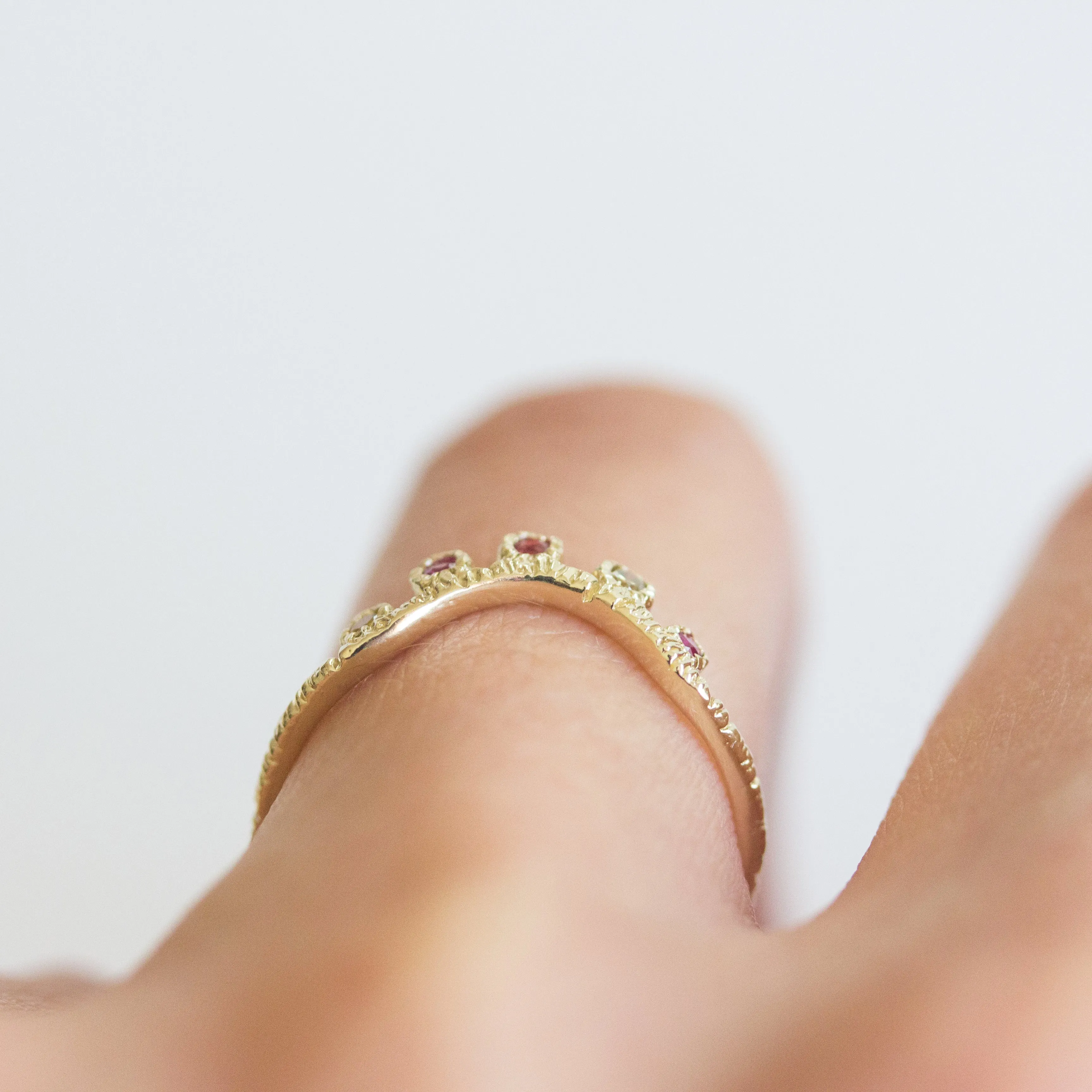 Arco Sapphire   Ruby Ring