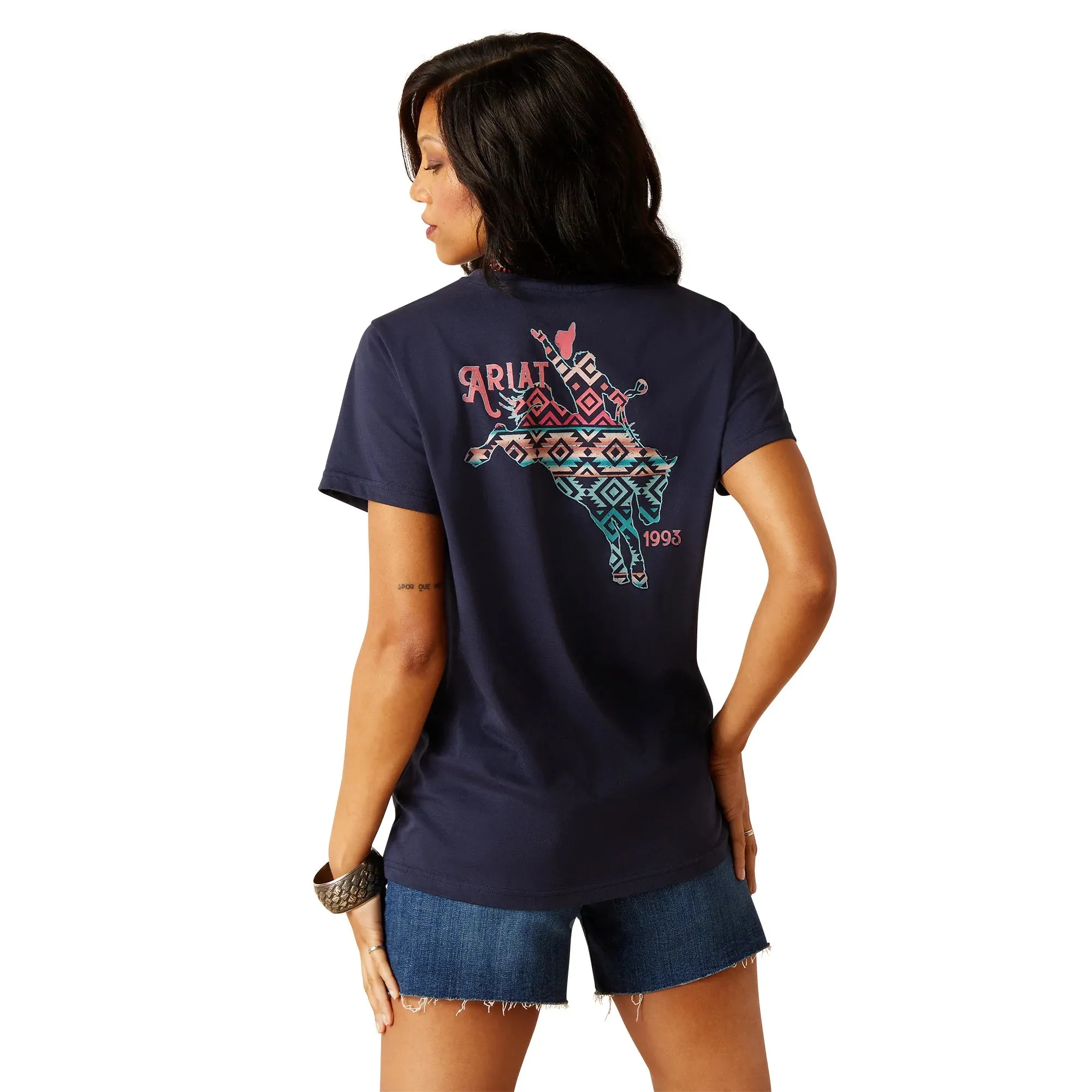 Ariat Ladies Bronco SS T-Shirt Navy