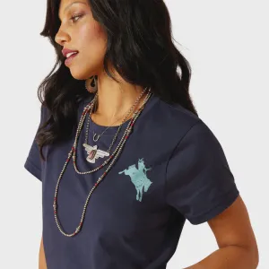 Ariat Ladies Bronco SS T-Shirt Navy