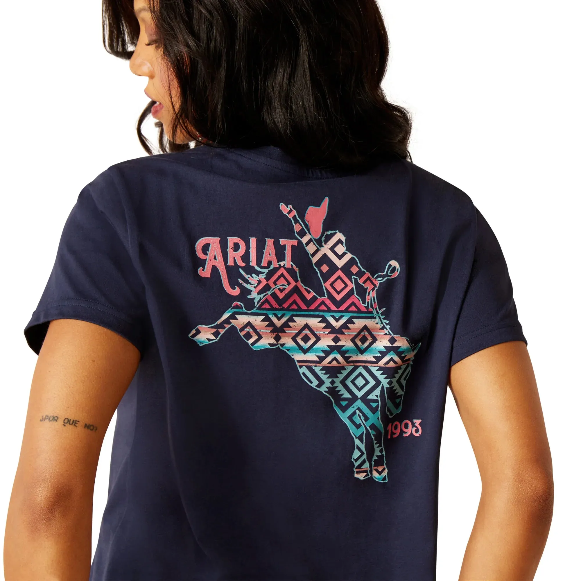 Ariat Ladies Bronco SS T-Shirt Navy