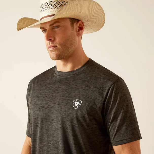 Ariat Mens Charger Crestline SS Tee Charcoal