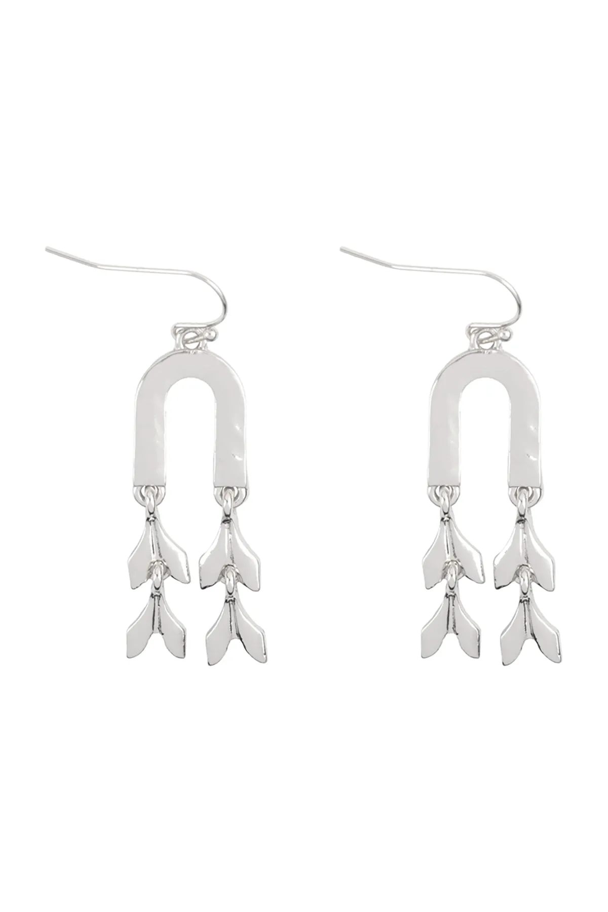 ARROW HEAD DANGLE LINKED EARRINGS