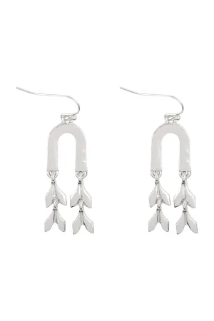 ARROW HEAD DANGLE LINKED EARRINGS