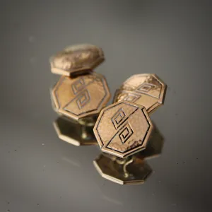 Arts & Crafts Gold Cufflinks