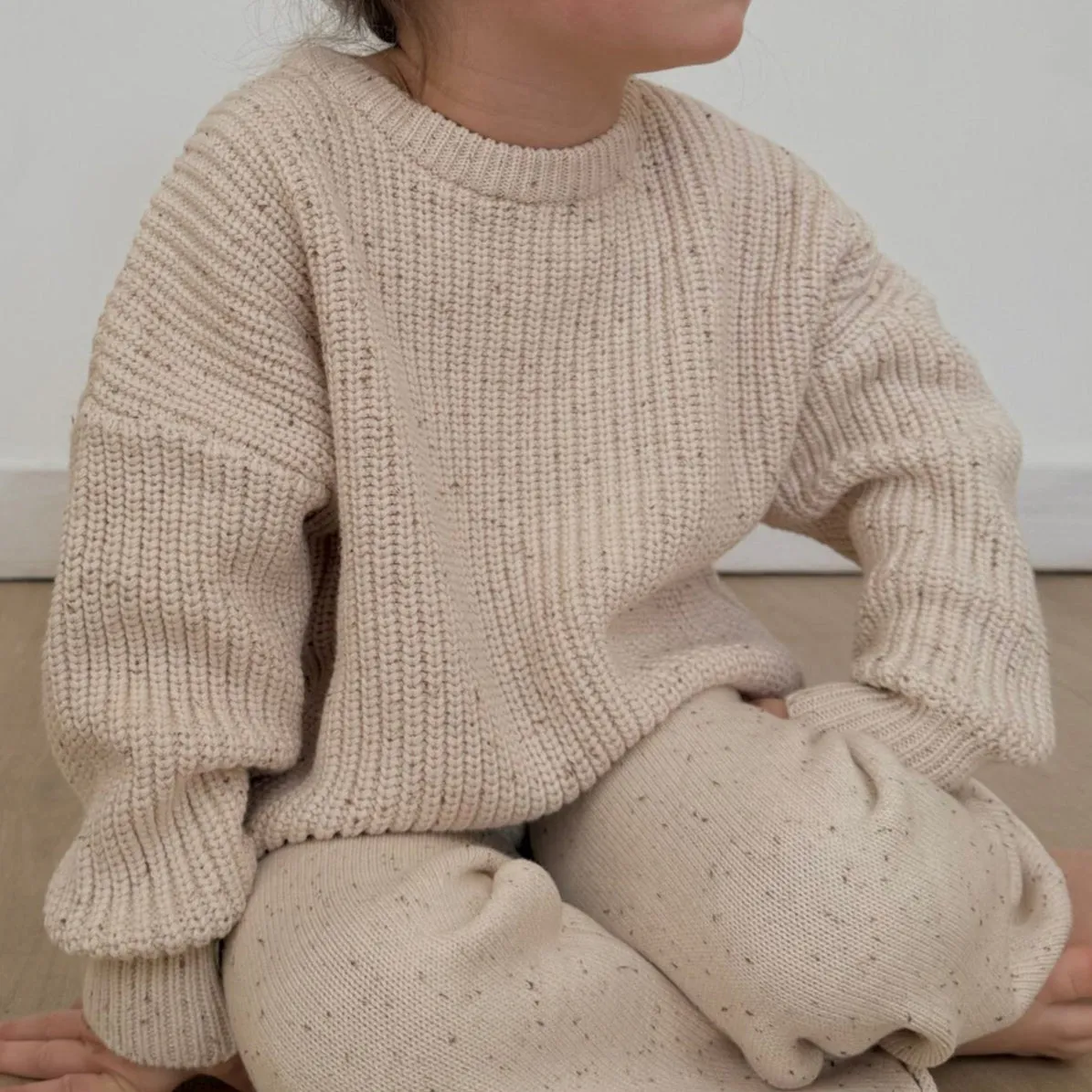 Aspen Chunky Knit Oversized Jumper (Cocoa Flecked)