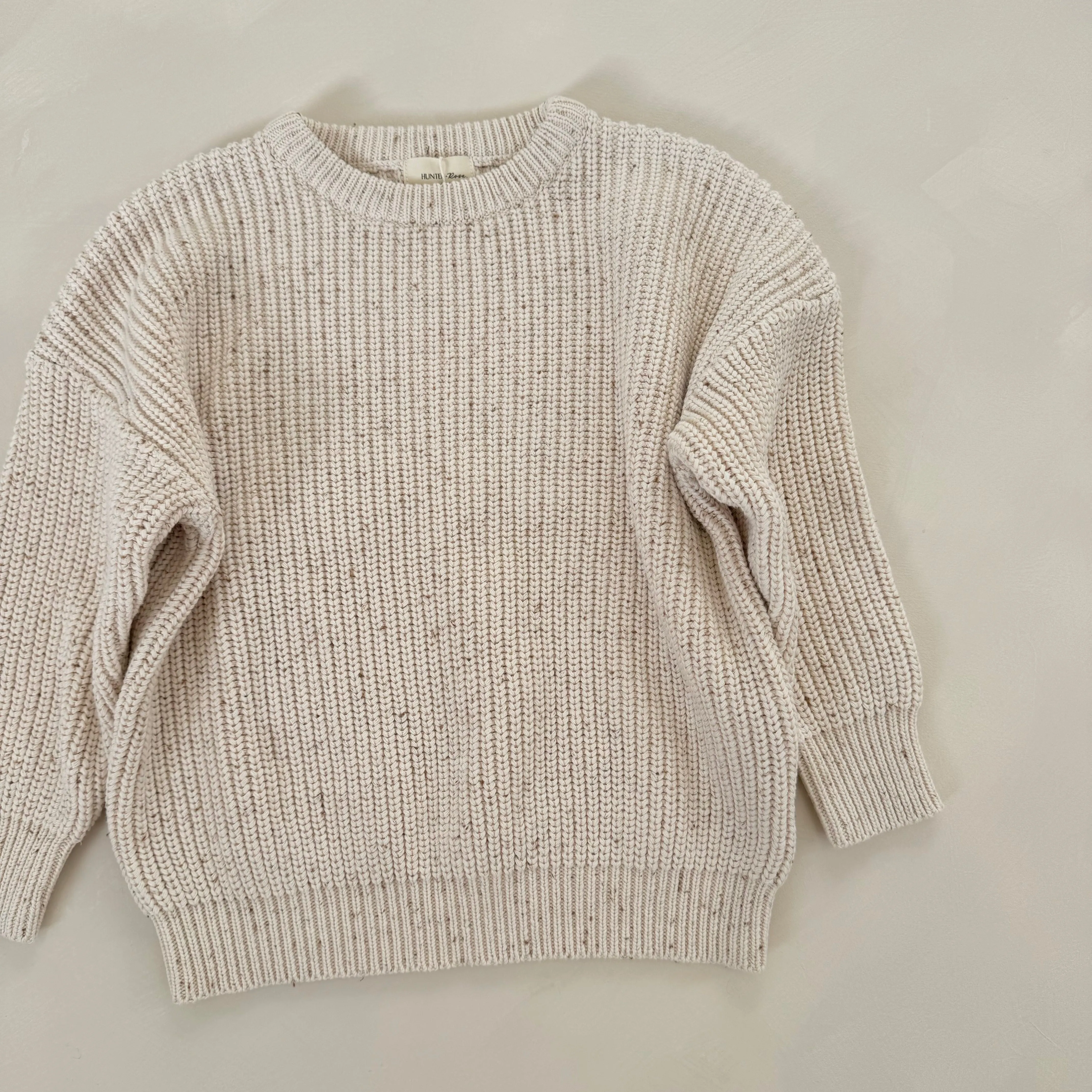 Aspen Chunky Knit Oversized Jumper (Cocoa Flecked)