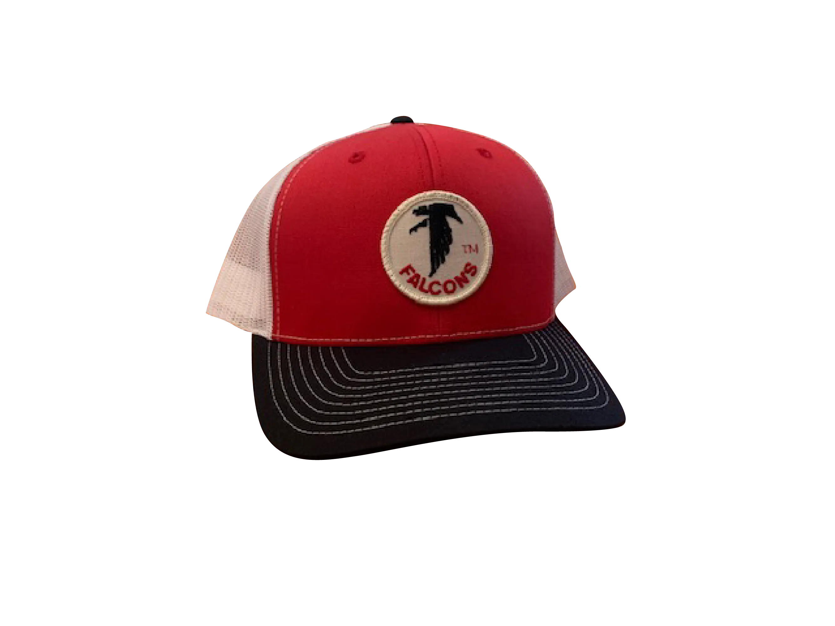 Atlanta Falcons Patch Trucker Cap - Red/Black/White