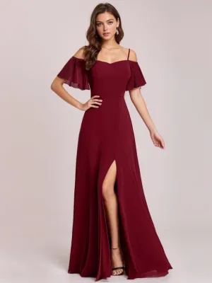 Aurora burgundy cold shoulder bridesmaid s24 dress Express NZ wide