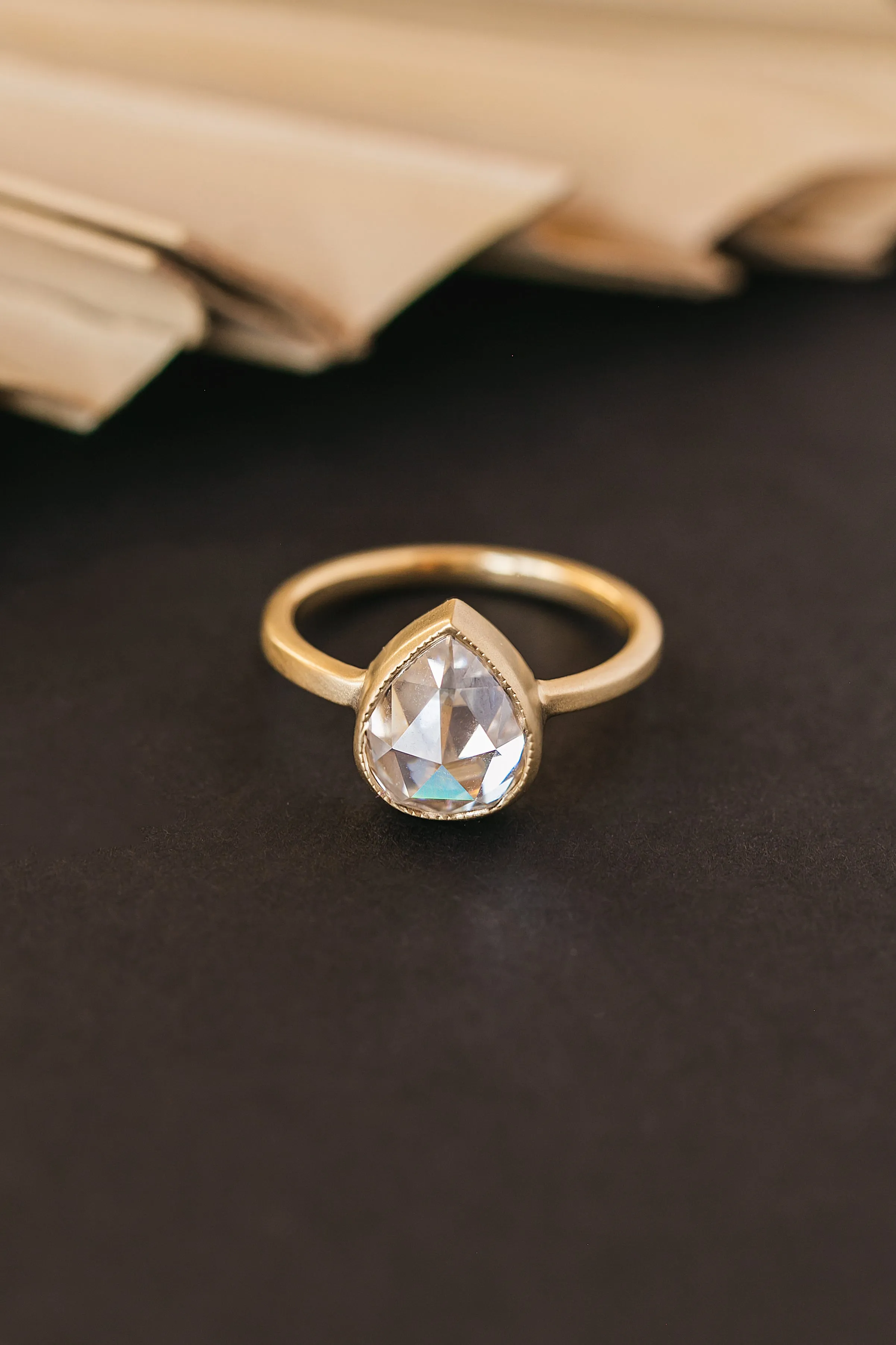 Ava Pear Rose Cut