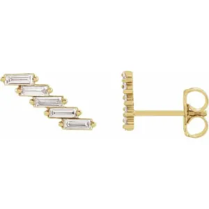 Baguette Diamond Ear Climbers