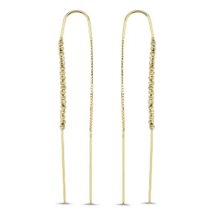 BALL BOLD YELLOW GOLD SLEEK EARRINGS