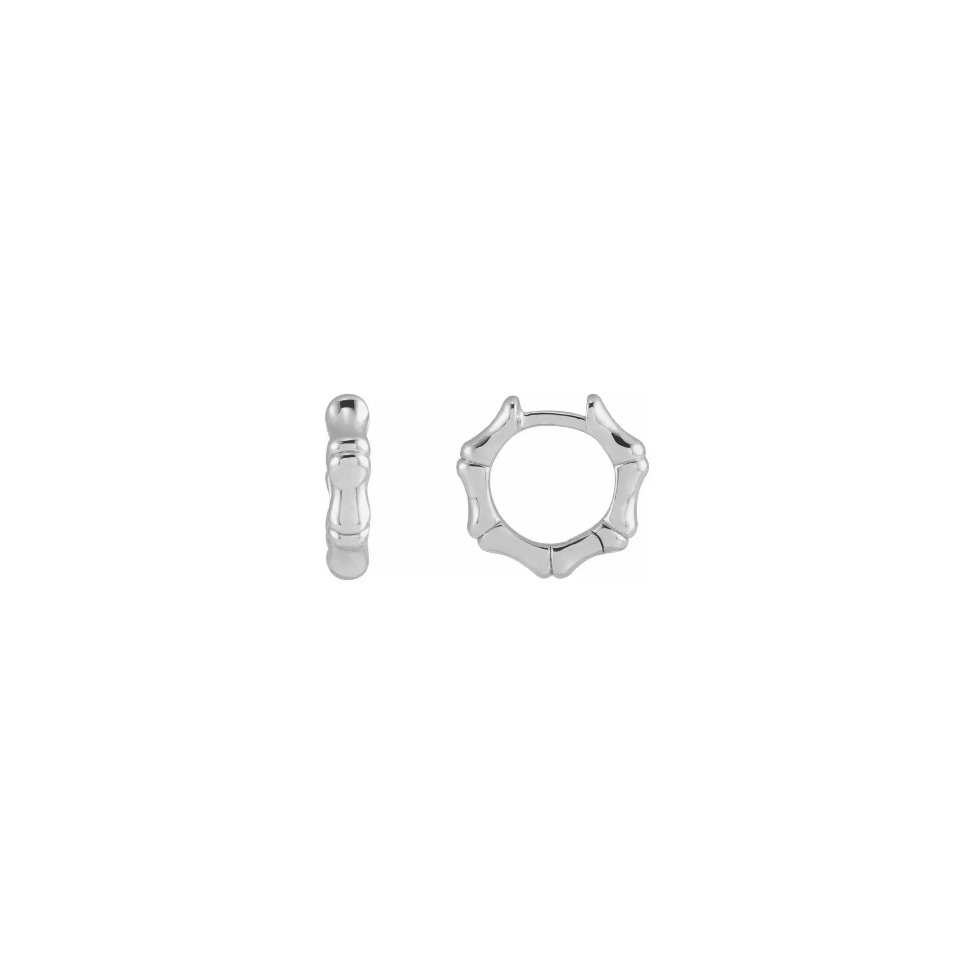 Bamboo Hinged Hoop Earrings