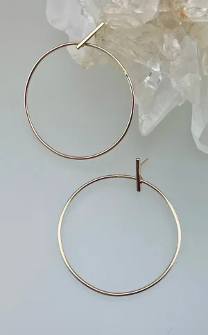 Bar Post and Hoop Earrings
