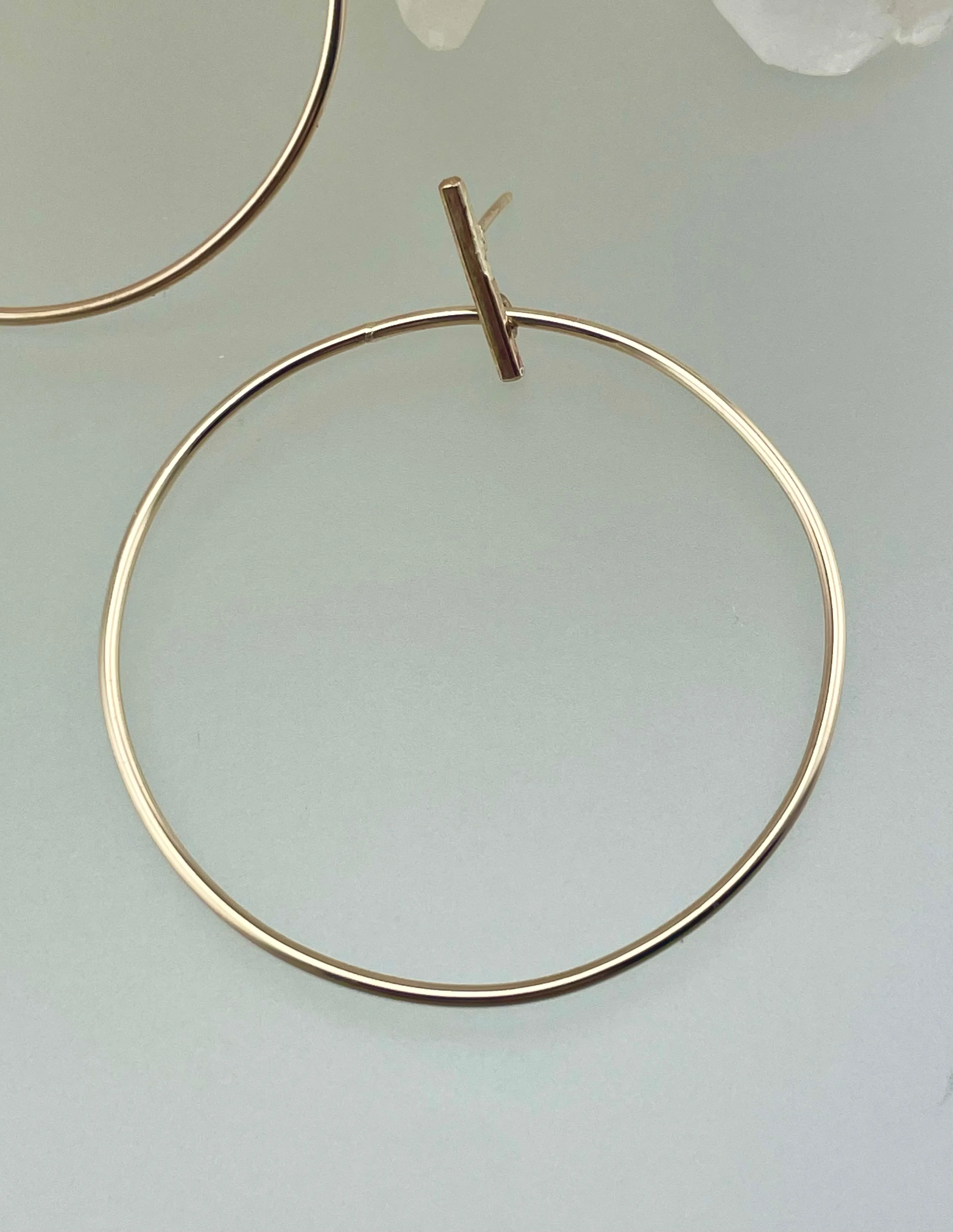 Bar Post and Hoop Earrings