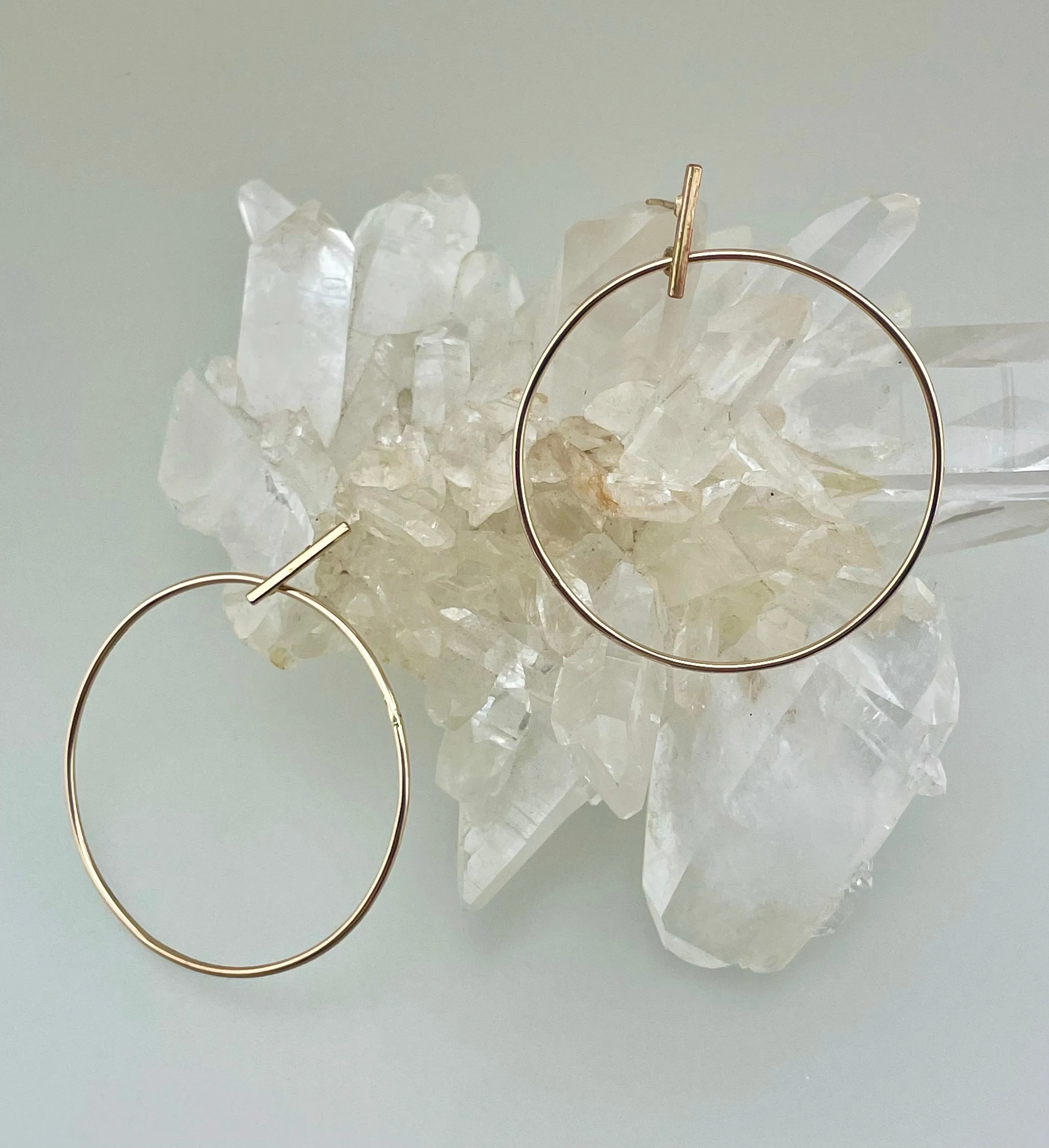 Bar Post and Hoop Earrings