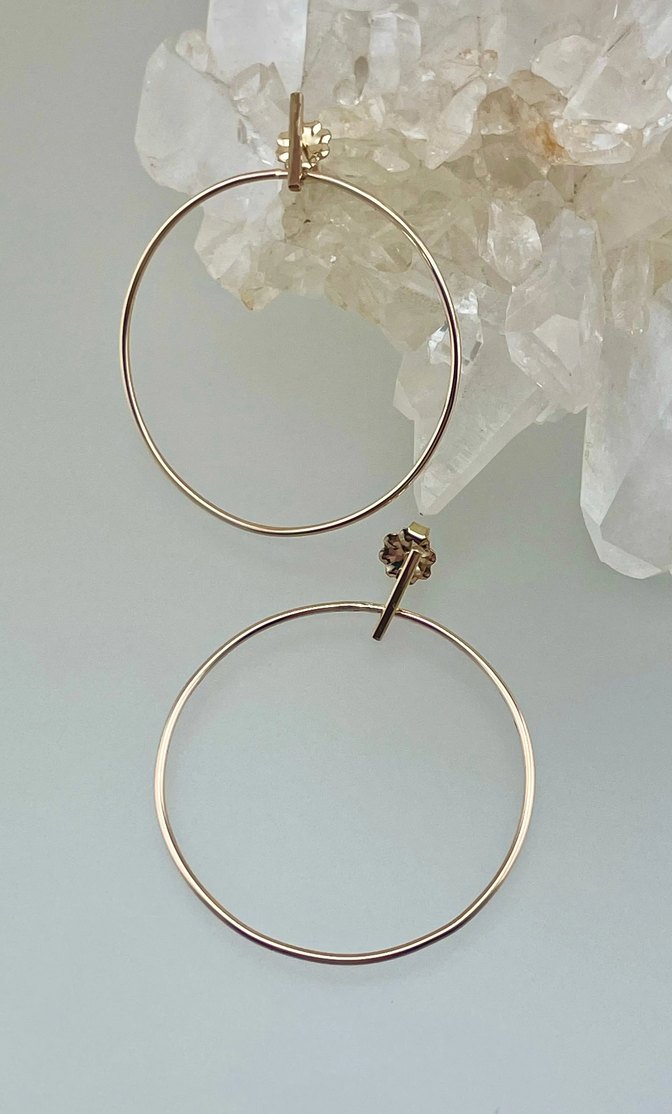Bar Post and Hoop Earrings