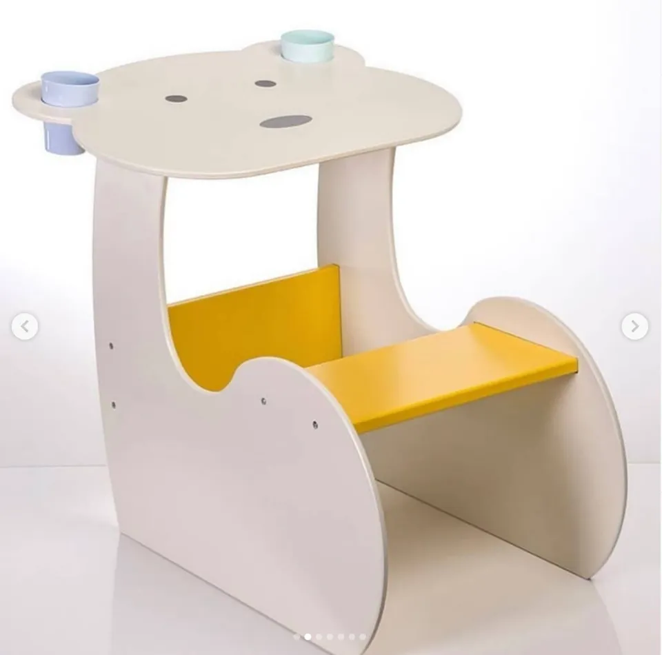 Bear desk with seat