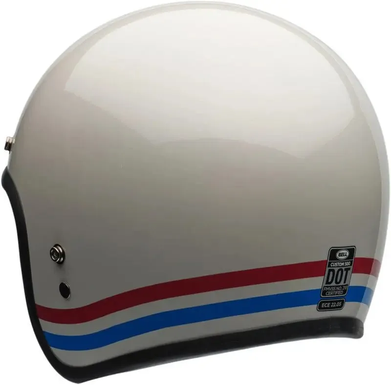 BELL Custom 500 DLX Helmet | Stripes Pearl White