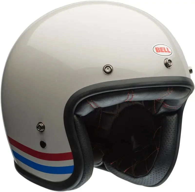 BELL Custom 500 DLX Helmet | Stripes Pearl White