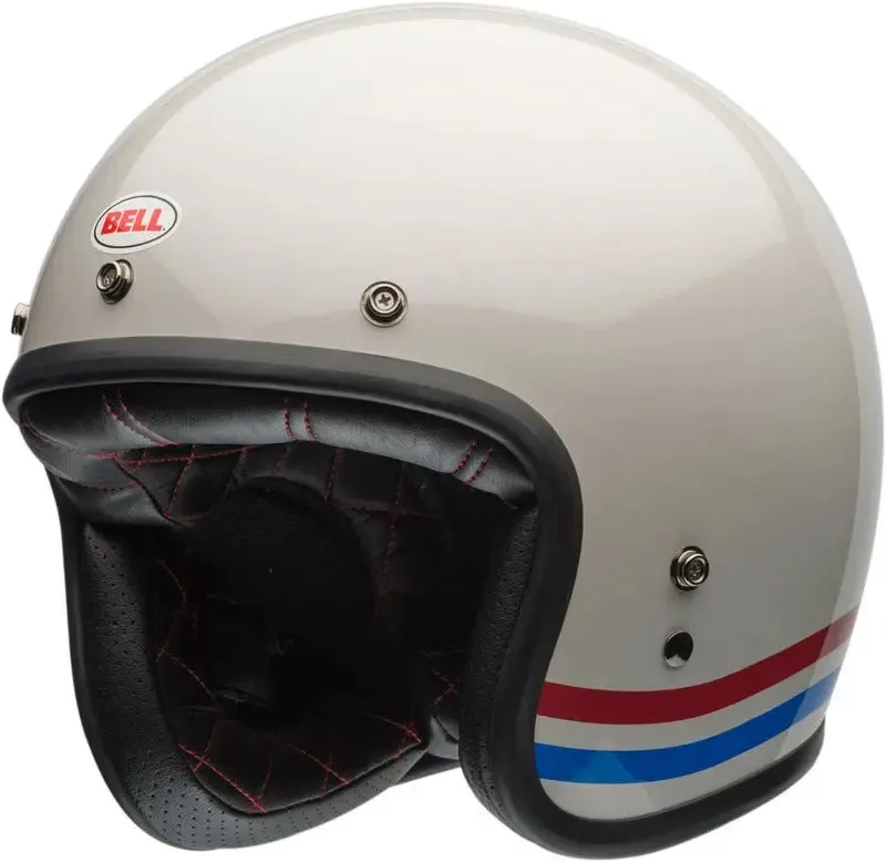 BELL Custom 500 DLX Helmet | Stripes Pearl White