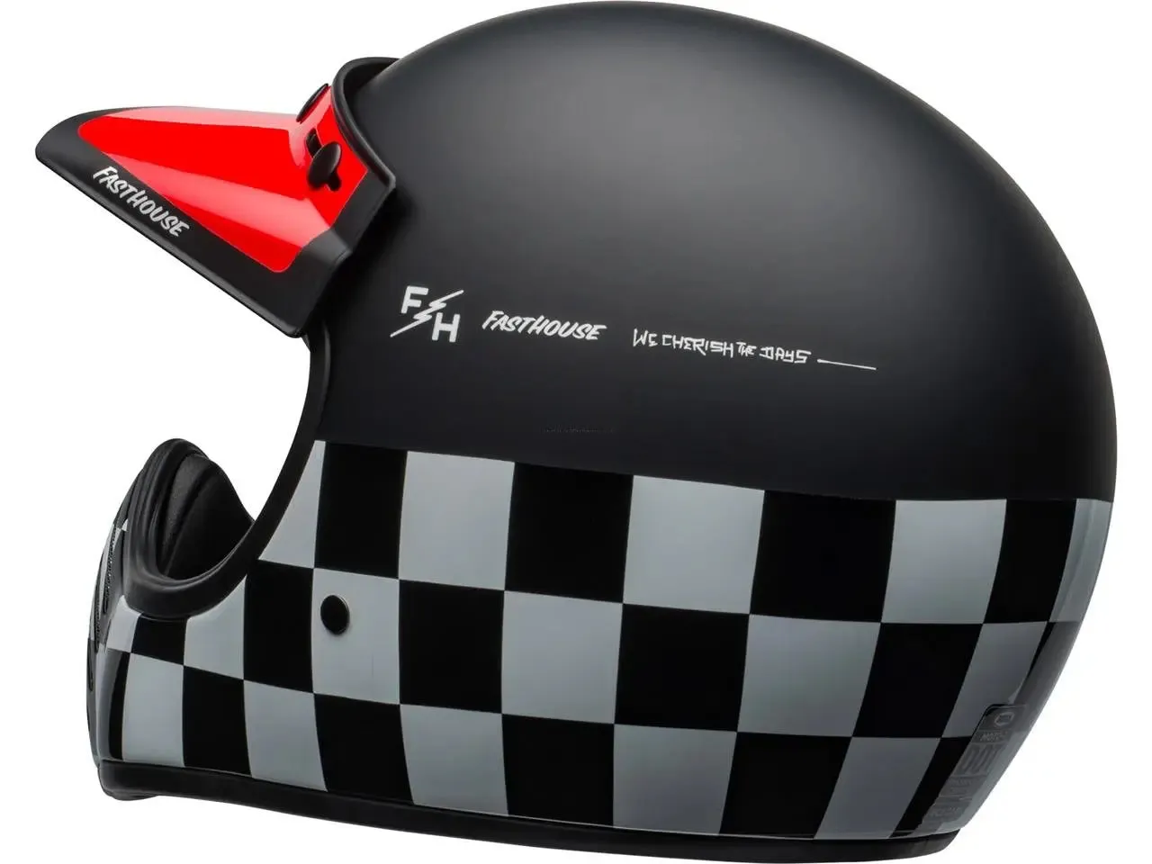 BELL Moto-3 Helmet Classic Fasthouse Checkers Black/White/Red