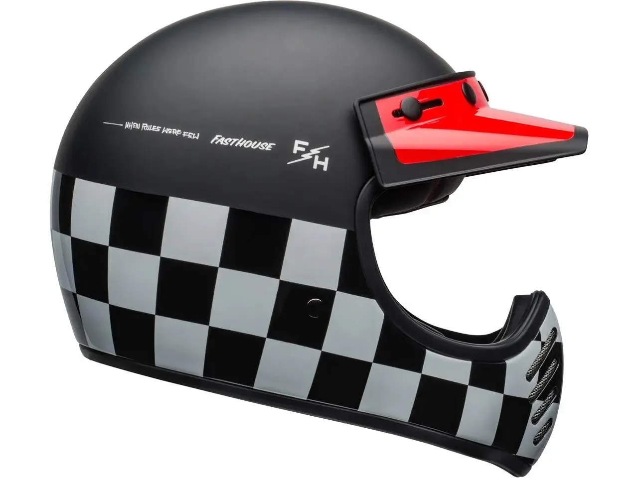BELL Moto-3 Helmet Classic Fasthouse Checkers Black/White/Red
