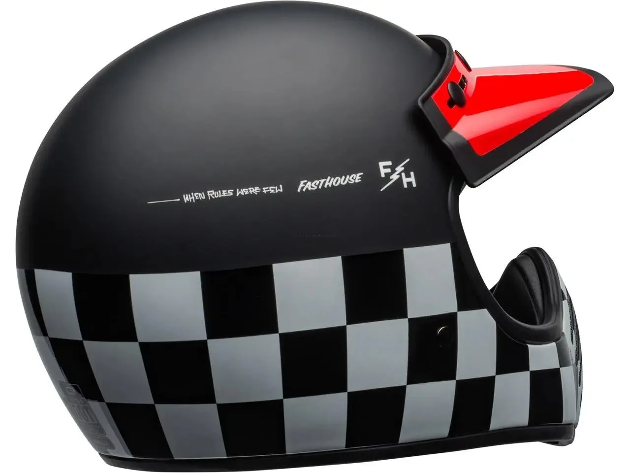 BELL Moto-3 Helmet Classic Fasthouse Checkers Black/White/Red
