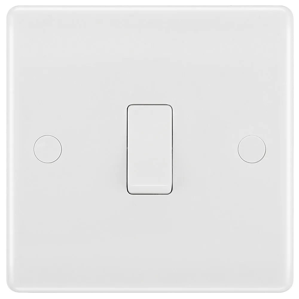 BG 813 White Round Edge Intermediate Light Switch 10A