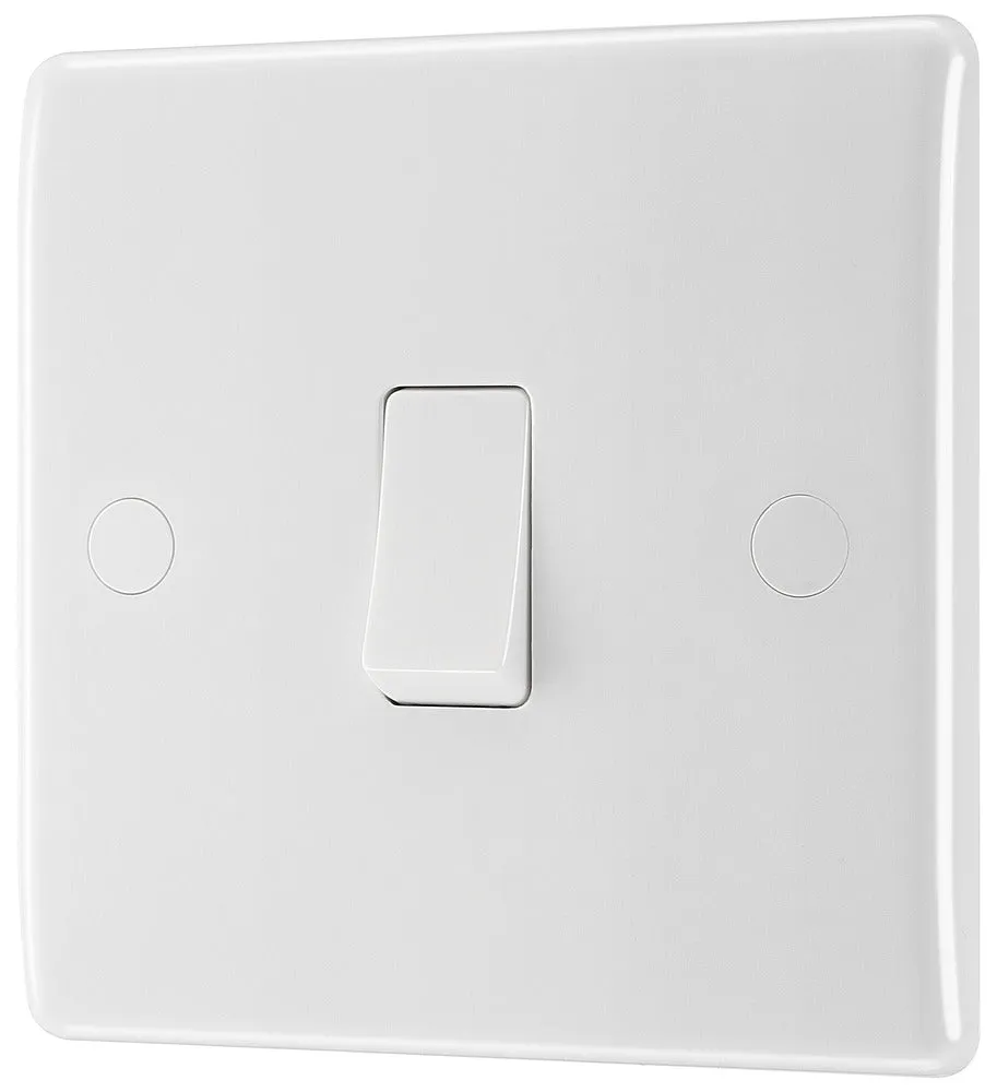 BG 813 White Round Edge Intermediate Light Switch 10A