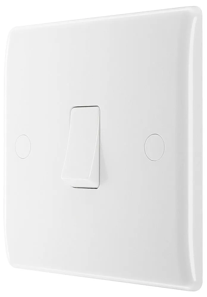 BG 813 White Round Edge Intermediate Light Switch 10A