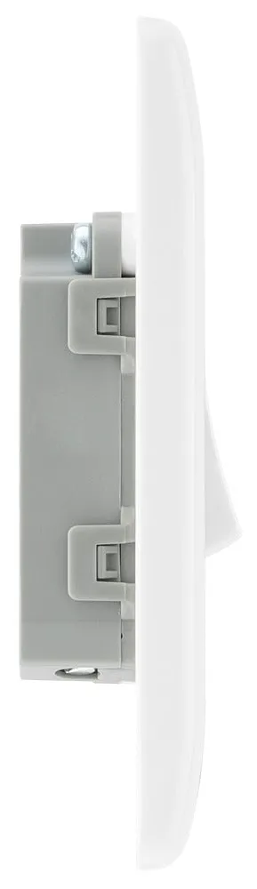 BG 814 White Round Ege Single Bell Push Switch 10A