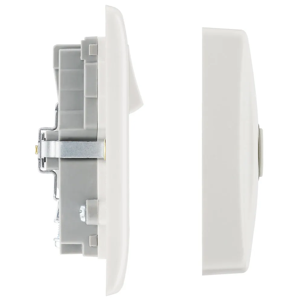 BG 822BELL White Round Edge 13A 2G Switched with Door Chime