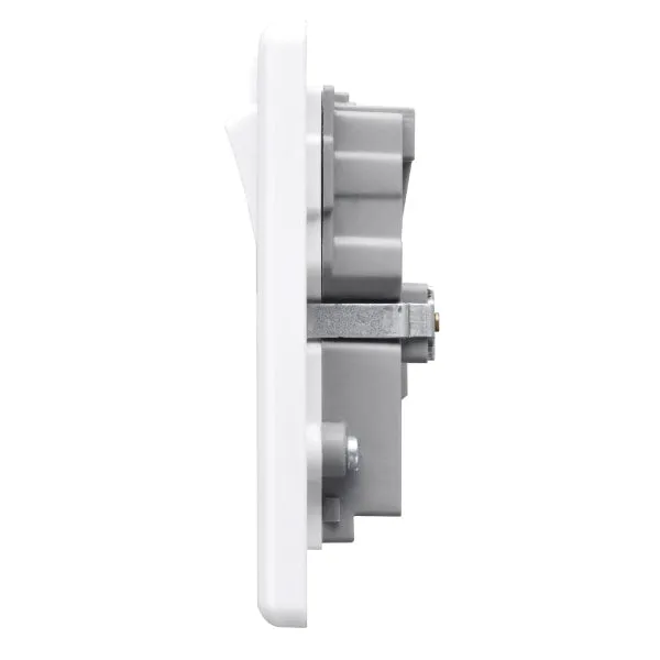 BG 822UWR White Round Edge 13A Double Socket   Wifi Extender  1x USB(2.1A)