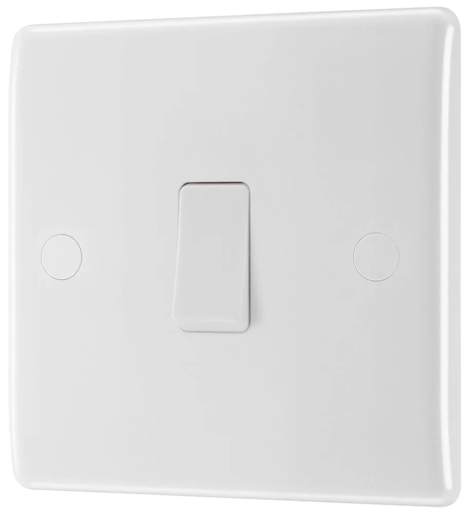 BG 830 White Round Edge 20A DP Switch