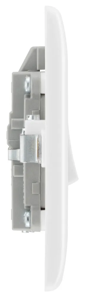 BG 830 White Round Edge 20A DP Switch