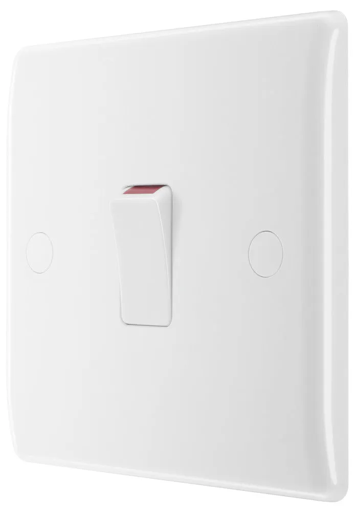 BG 830 White Round Edge 20A DP Switch