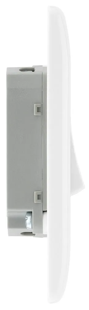 BG 842x5 White Round Edge Double Light Switch 10A (5 Pack)