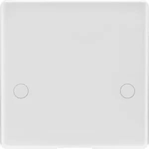 BG 879 White Round Edge 45A Flex Outlet Plate Bottom Entry