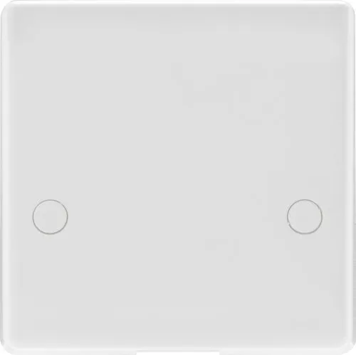 BG 879 White Round Edge 45A Flex Outlet Plate Bottom Entry