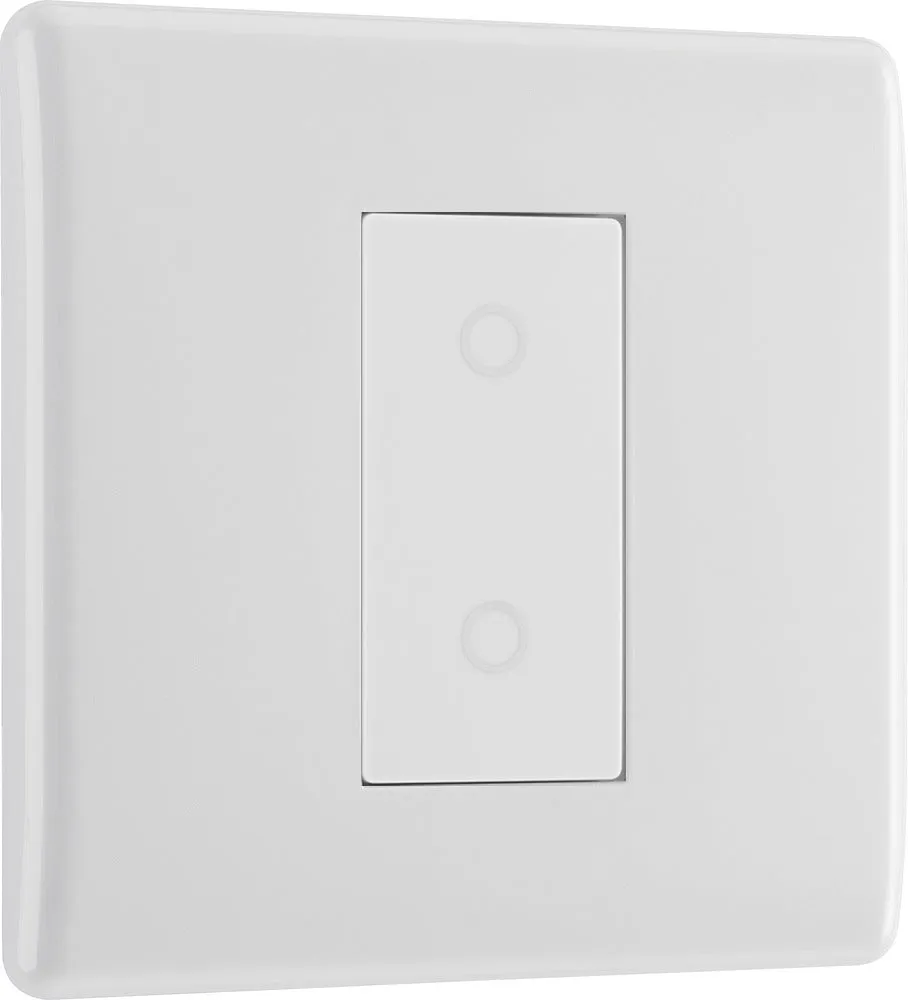 BG 8TDS1W-K White Round Edge 2-Way Secondary 200W Single Touch Dimmer Switch