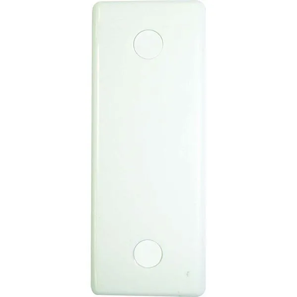 BG White Round Edge Single Architrave Blank Plate